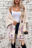 Cwocal0832_Geometric Jacquard Ethnic Style Tassel Shawl