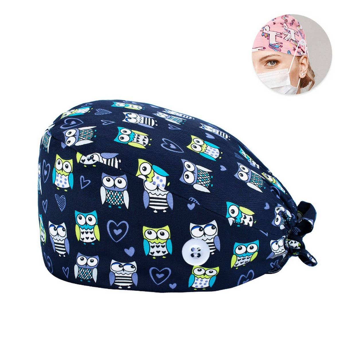 PRINTED SURGICAL CAP SCRUB CAP COTTON NURSE CAP_CWAH3378