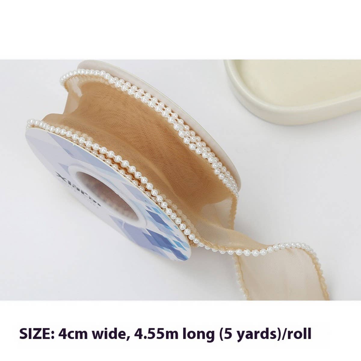 PEARL FISHTAIL YARN RIBBON WAVE YARN DIY RIBBON_CWMM5772