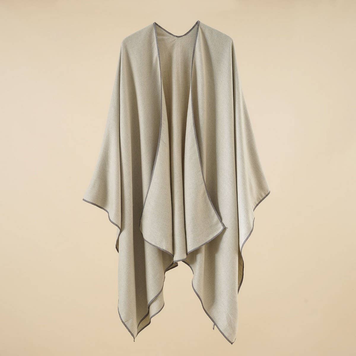 Warm Cape Simple Solid Color Fashionable Shawl_Cwmm2082