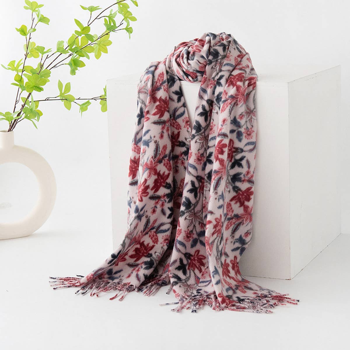 2024 New Twill Printed Tassel Scarf_Cwasc0914