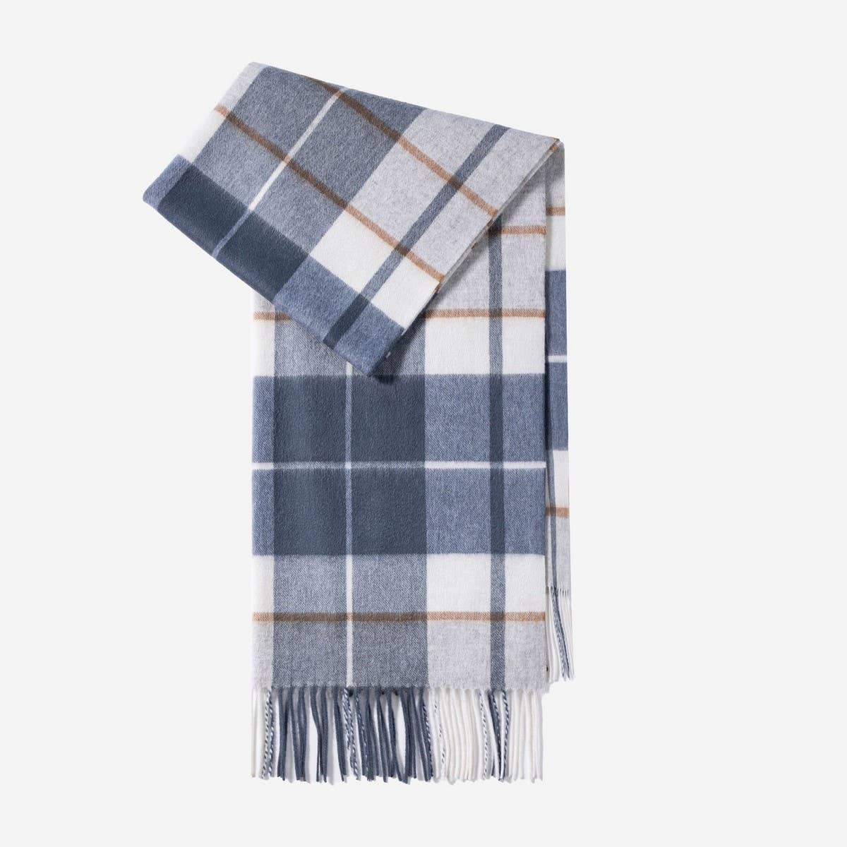 100% WOOL PLAID SCARF LONG WARM WINTER WRAP_CWASC1095