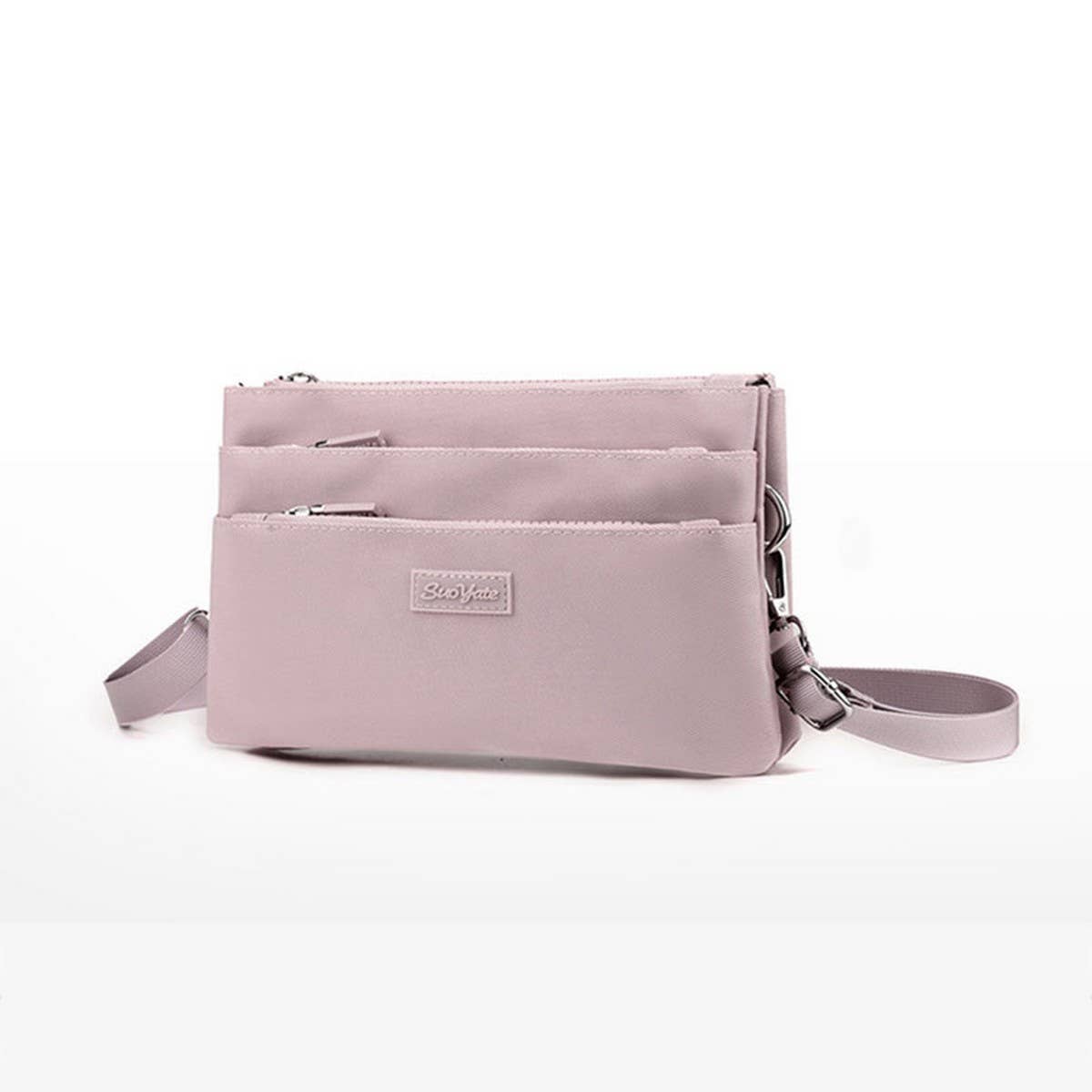 Lightweight Fabric Multi-Layer Shoulder Bag_Cwab3497