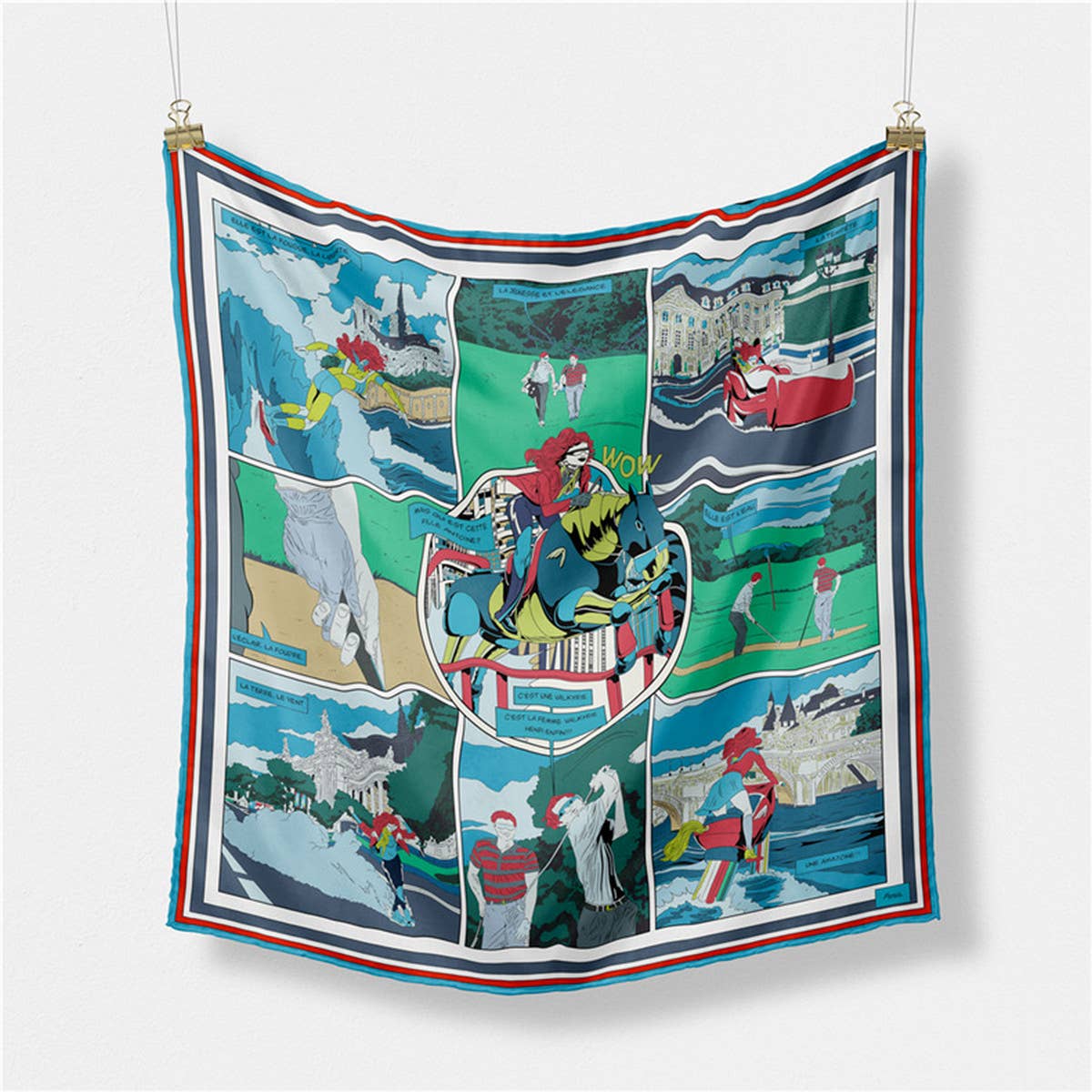 Uv Protection Scarf Lightweight Satin Square_Cwasc0657