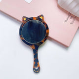 ACETATE CAT SHAPED PORTABLE MAKEUP MIRROR_CWMM6394