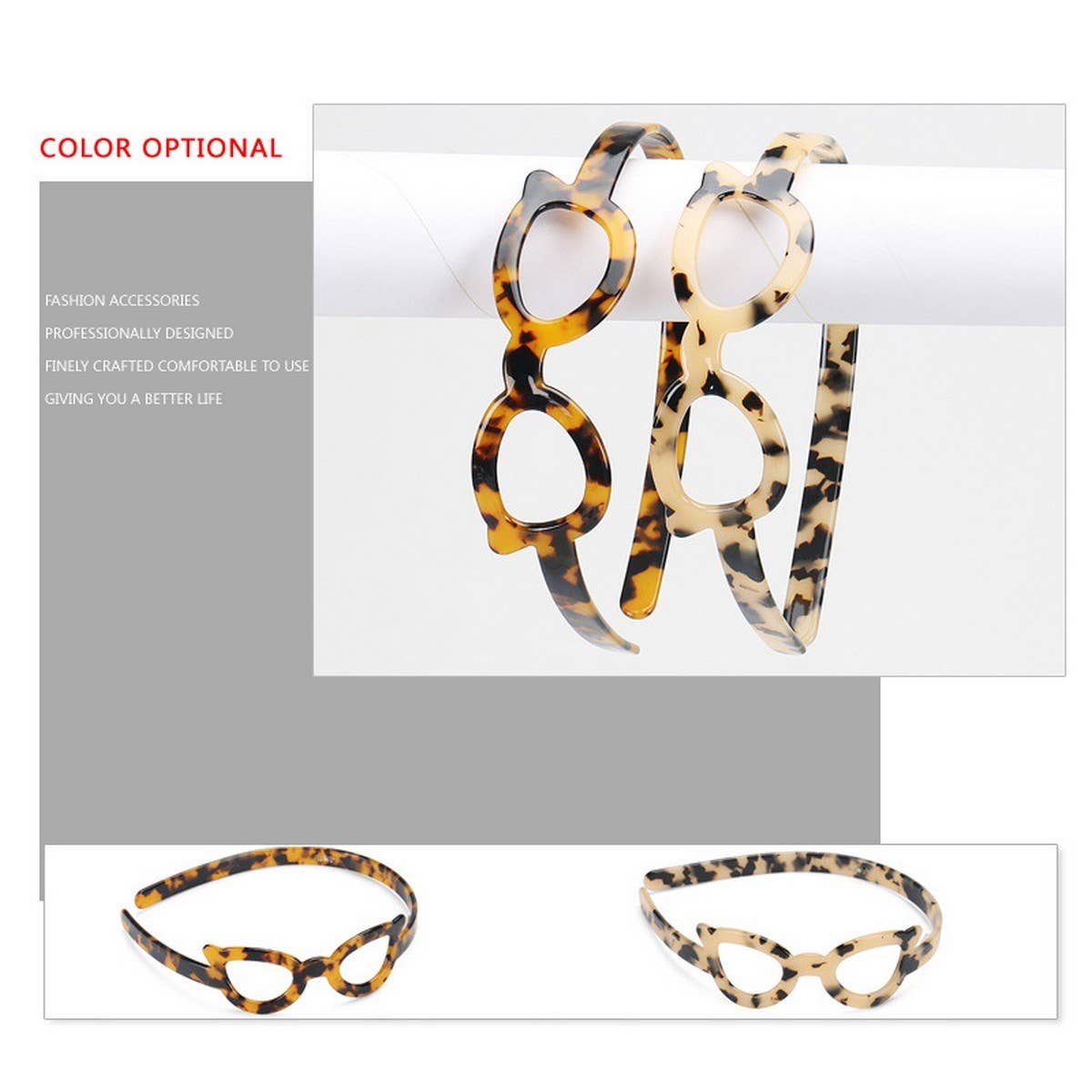 FUNNY HEADBAND GLASSES FRAME ACETATE HEADBAND_CWAHA4368