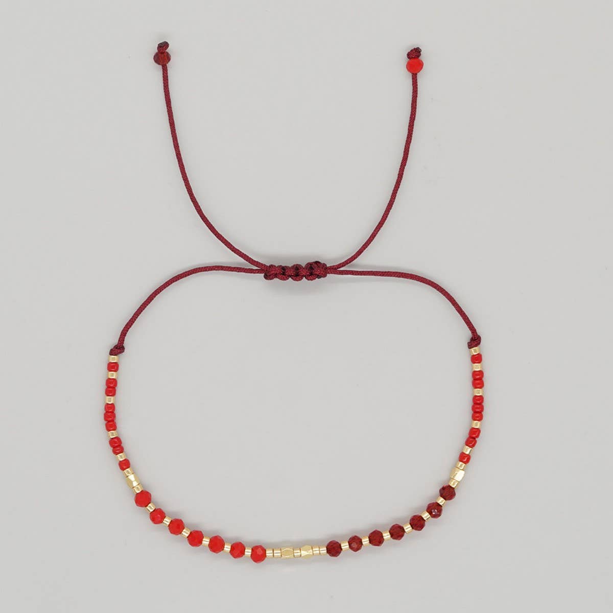 GRADIENT COLOR CRYSTAL FLAT BEAD BRACELET_CWMM3816