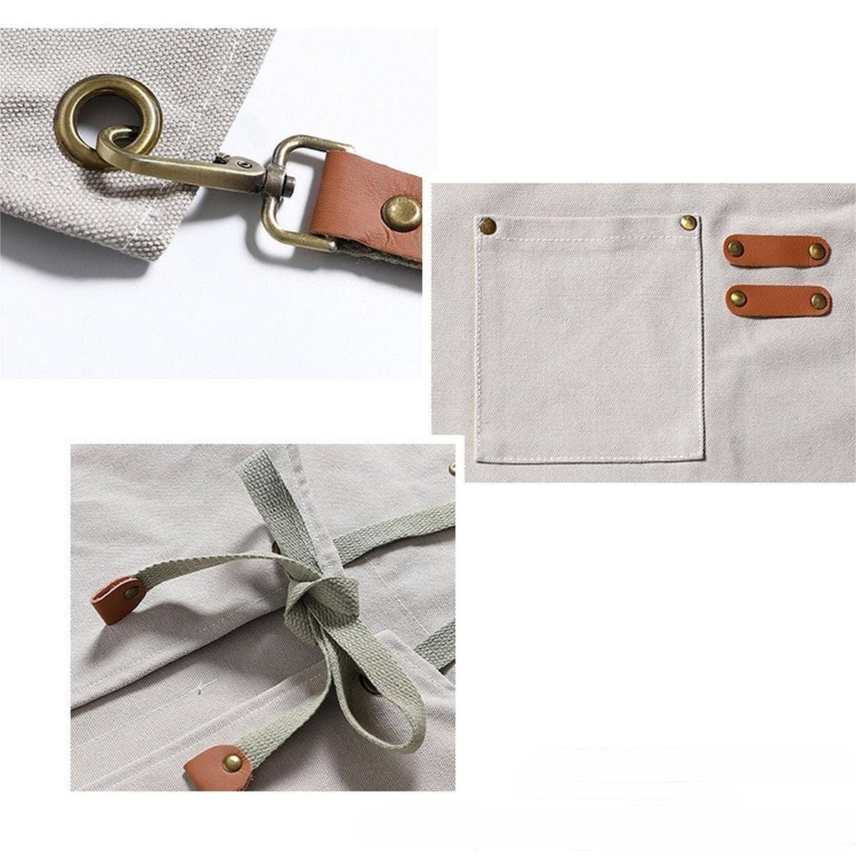 Cwmm1827_Canvas Household Apron Multi-Functional Work Apron