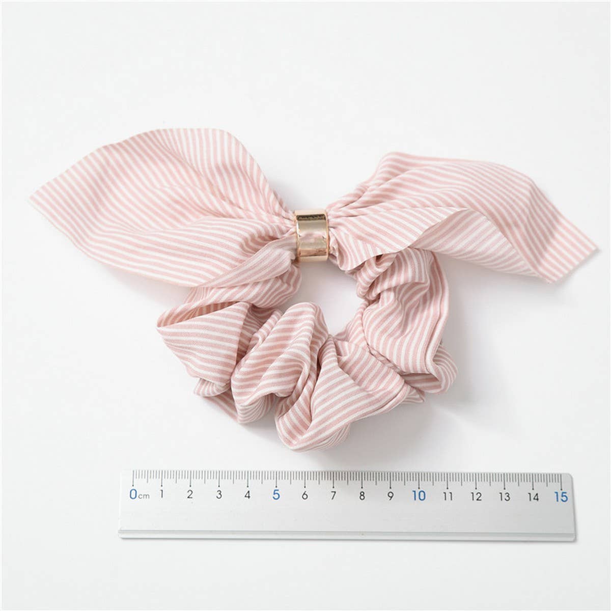 RABBIT EARS STRIPED LARGE INTESTINE HAIR TIE_CWAHA2437