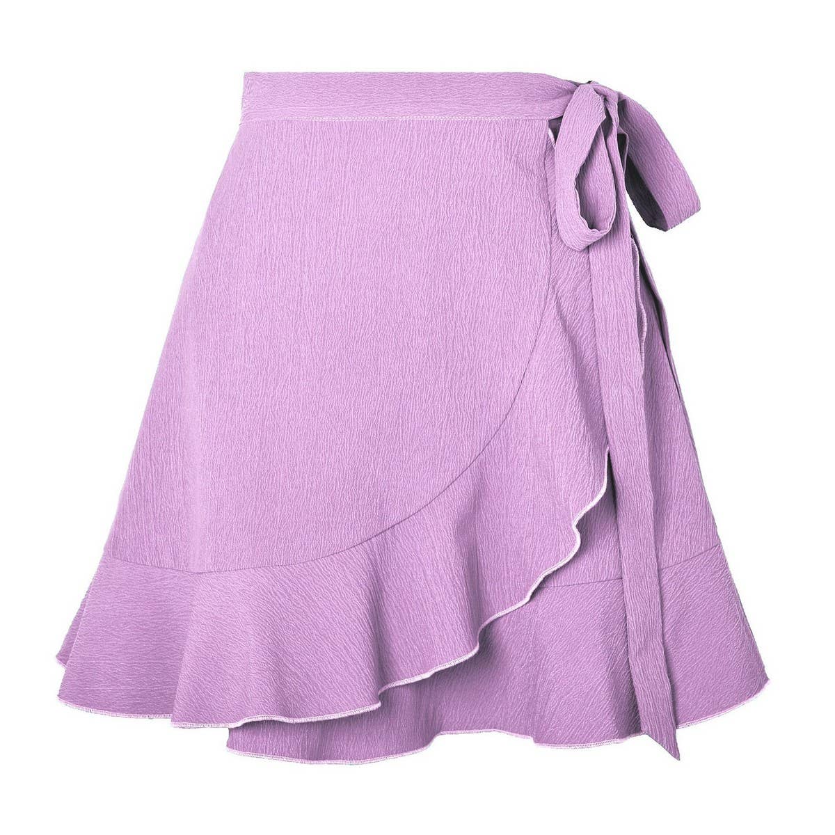 ONE PIECE SKIRT SOLID COLOR RUFFLED SHORT SKIRT_CWAB4812