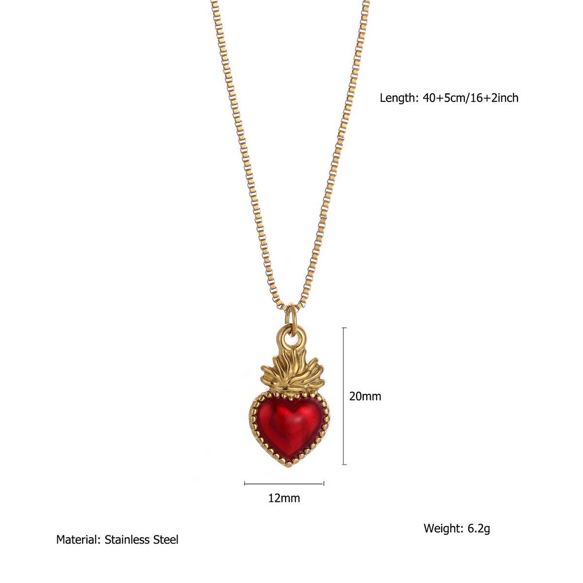 ENAMEL HEART NECKLACE WITH STRAWBERRY CHARM_CWMM8869