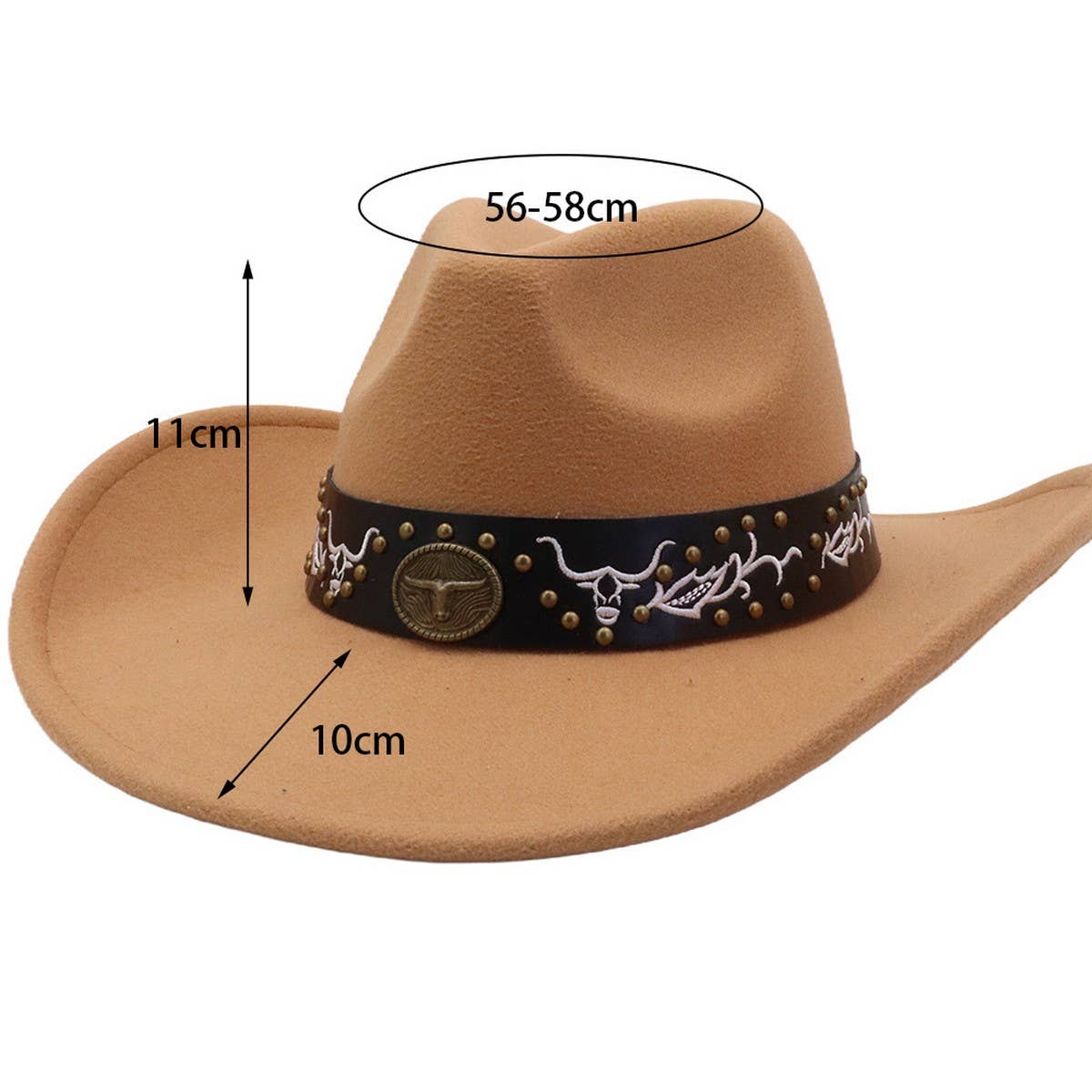 Unisex Cowboy Fedora Hat Western Style_Cwah04450
