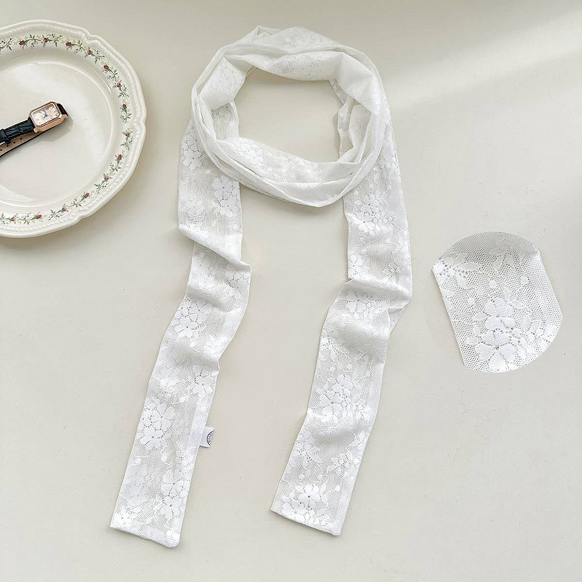 LACE LONG SCARF ELEGANT NECK HAIR TIE FOR WOMEN_CWASC1980