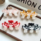 NEW MUSHROOM BOW ACETATE HAIR CLIP FOR CUTE STYLE_CWAHA5722