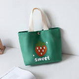 CUTE CANVAS LUNCH TOTE BAG FOR WOMEN SMALL_CWAB5665