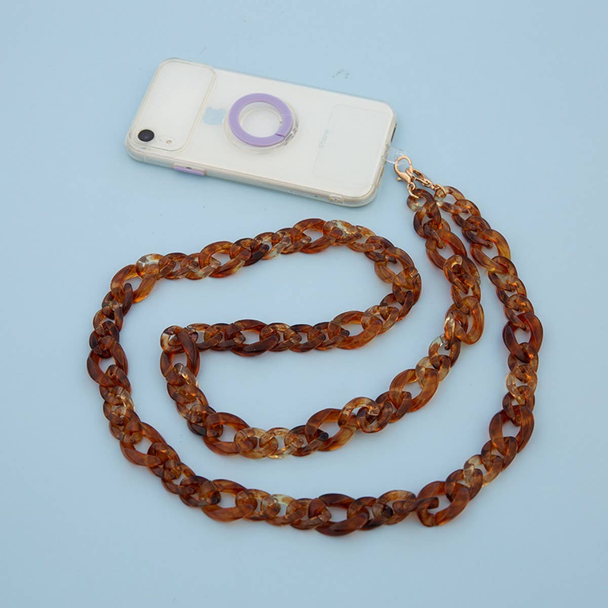 47IN ACRYLIC CROSSBODY CHAIN PHONE BAG STRAP_CWMM5102