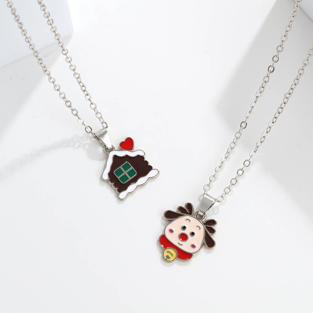 Christmas Cartoon Pendant Necklace_Cwaje2156