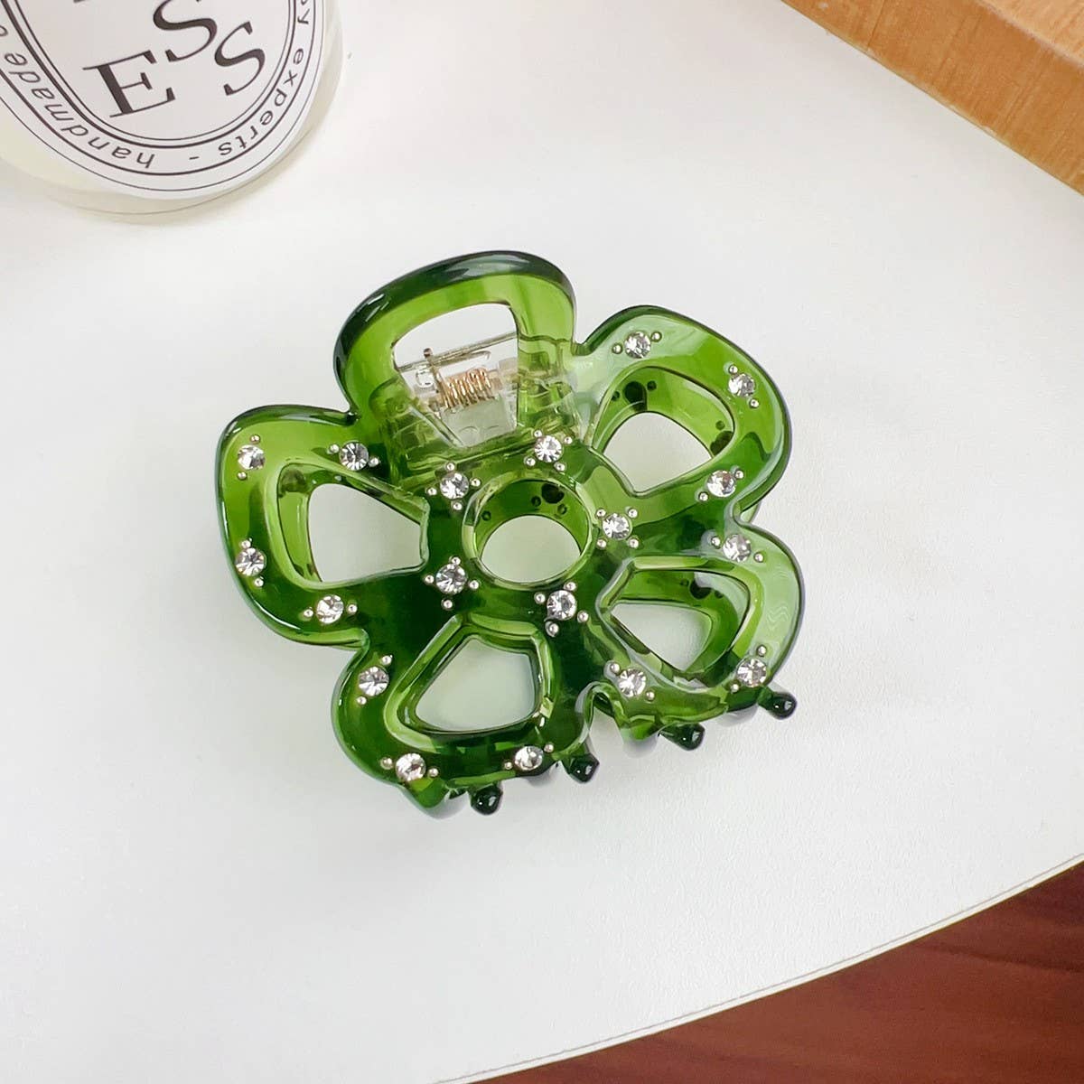 HOLLOW FLOWER HAIR CLAW RHINESTONE CHIC CLIP_CWAHA1590