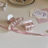 PINK ACRYLIC ICE CREAM HAIR CLAW RIBBON BUN CLIP_CWAHA2645
