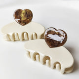 Cute Heart Acetate Hair Clip ? Sweet Side Claw_Cwaha07169