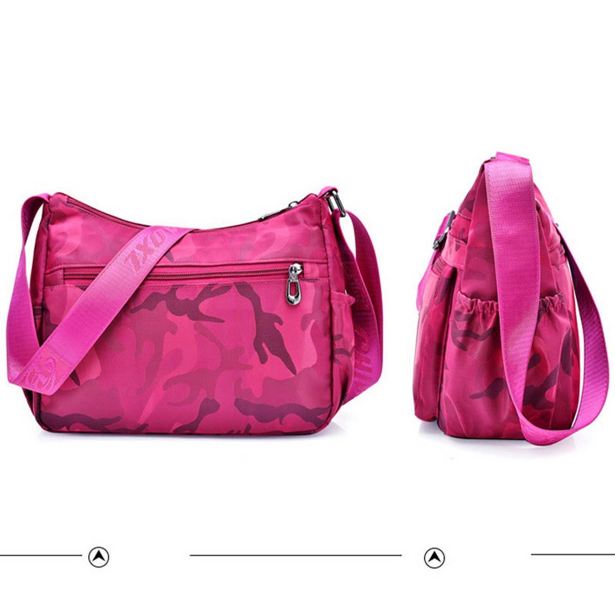 SIMPLE WATERPROOF NYLON CROSSBODY SHOULDER BAG_CWASC1733