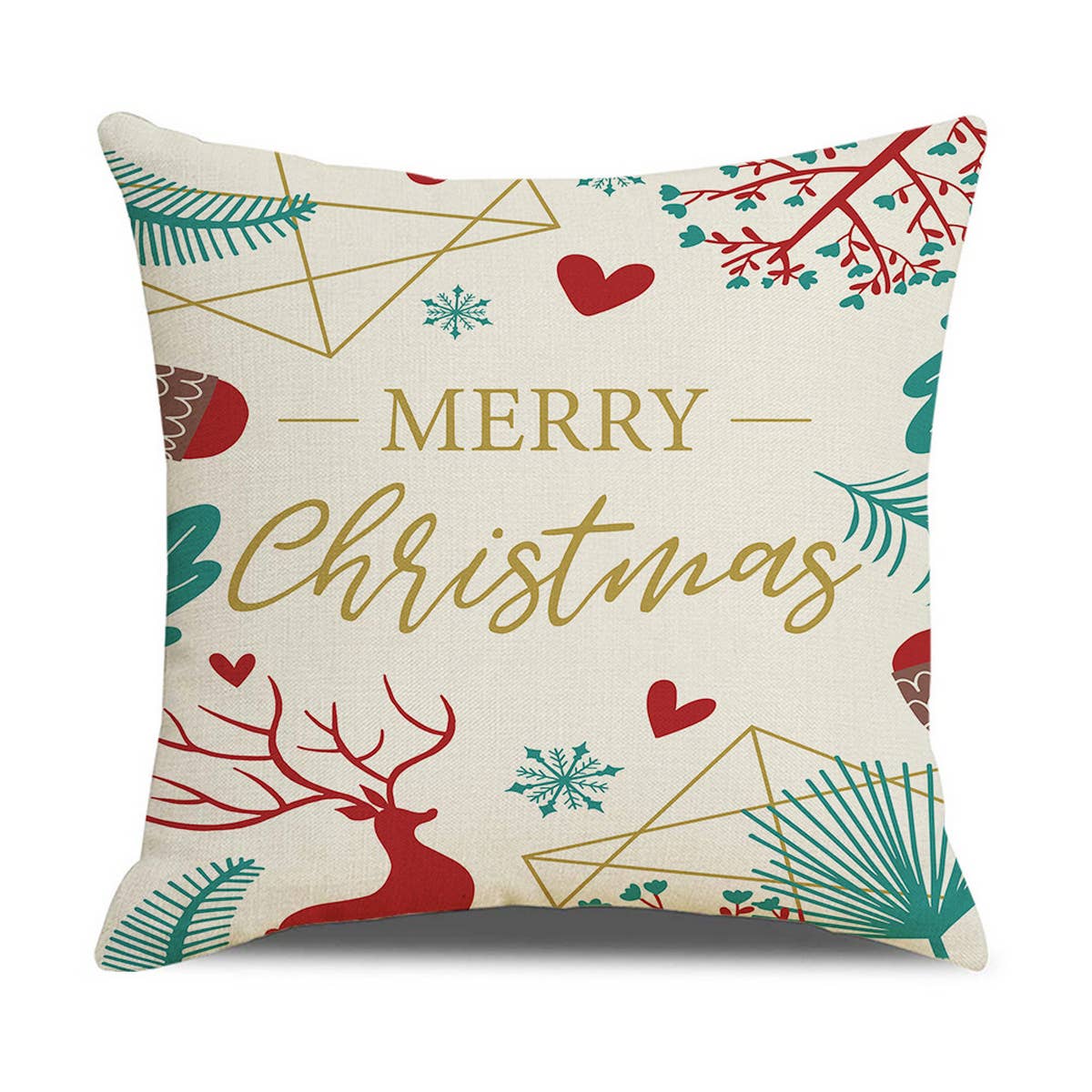 CHRISTMAS TREE CARTOON PRINT PILLOWCASE_CWMM1404