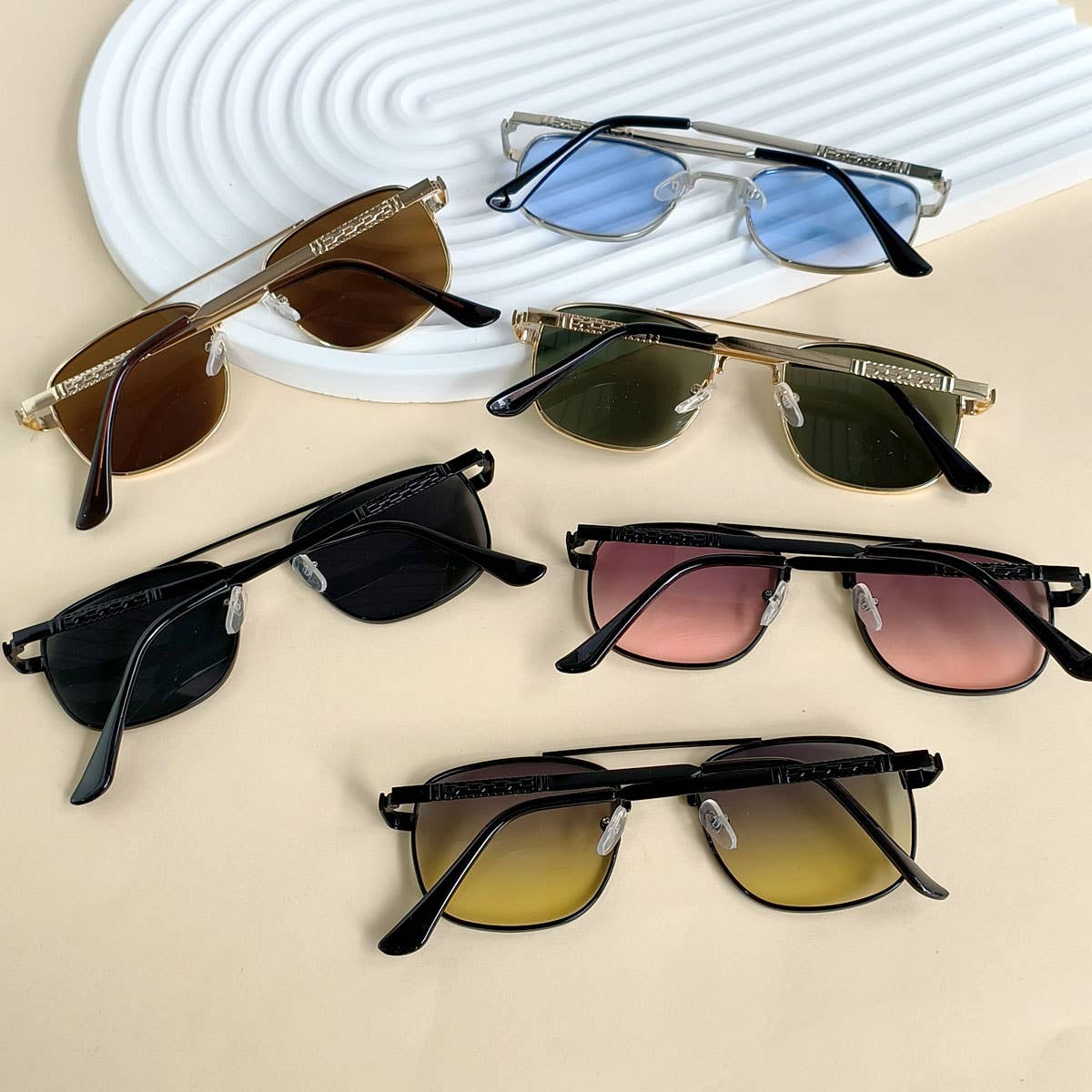 FLAT TOP FRAME SQUARE SUNGLASSES_CWASG0076