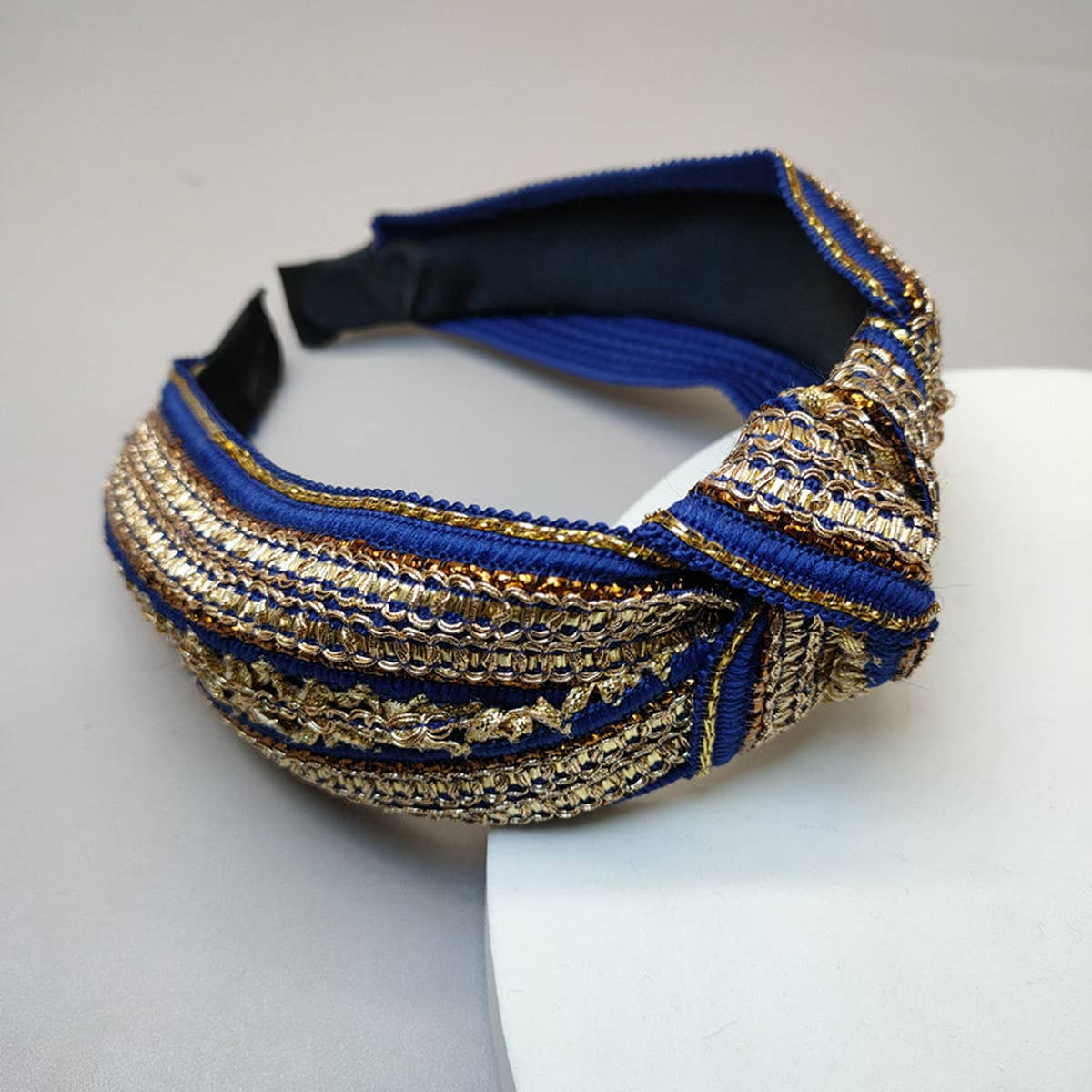 BRAIDED WIDE BAND NON SLIP BOHEMIAN HEADBAND_CWAHA2603