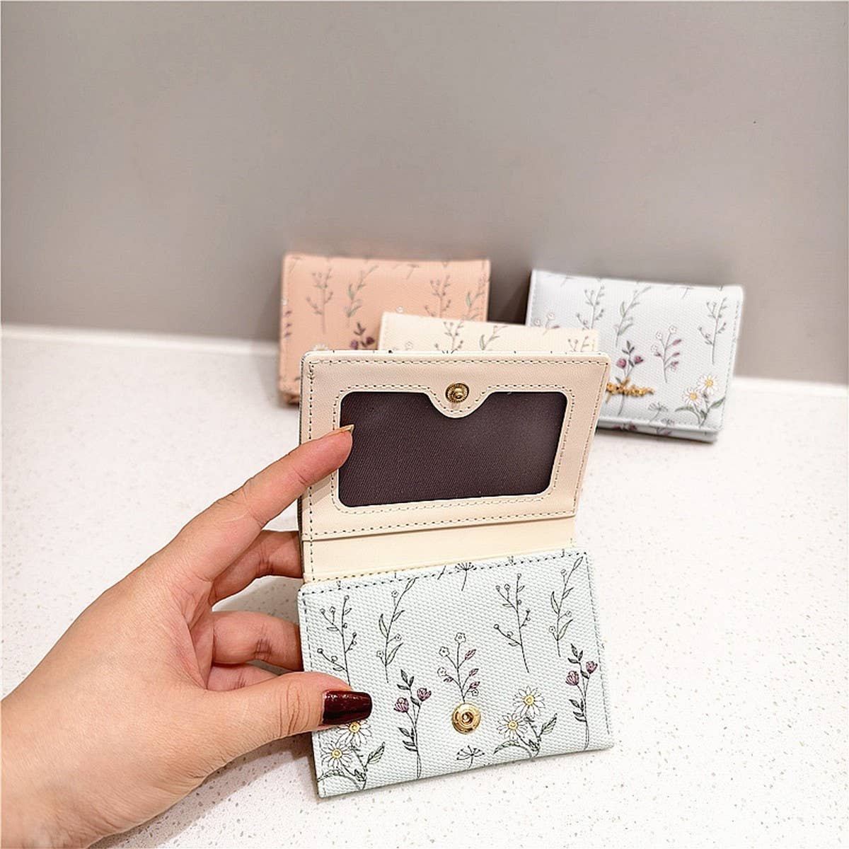 2024 NEW PRINTED FLORAL SHORT MINI WALLET_CWAB2548