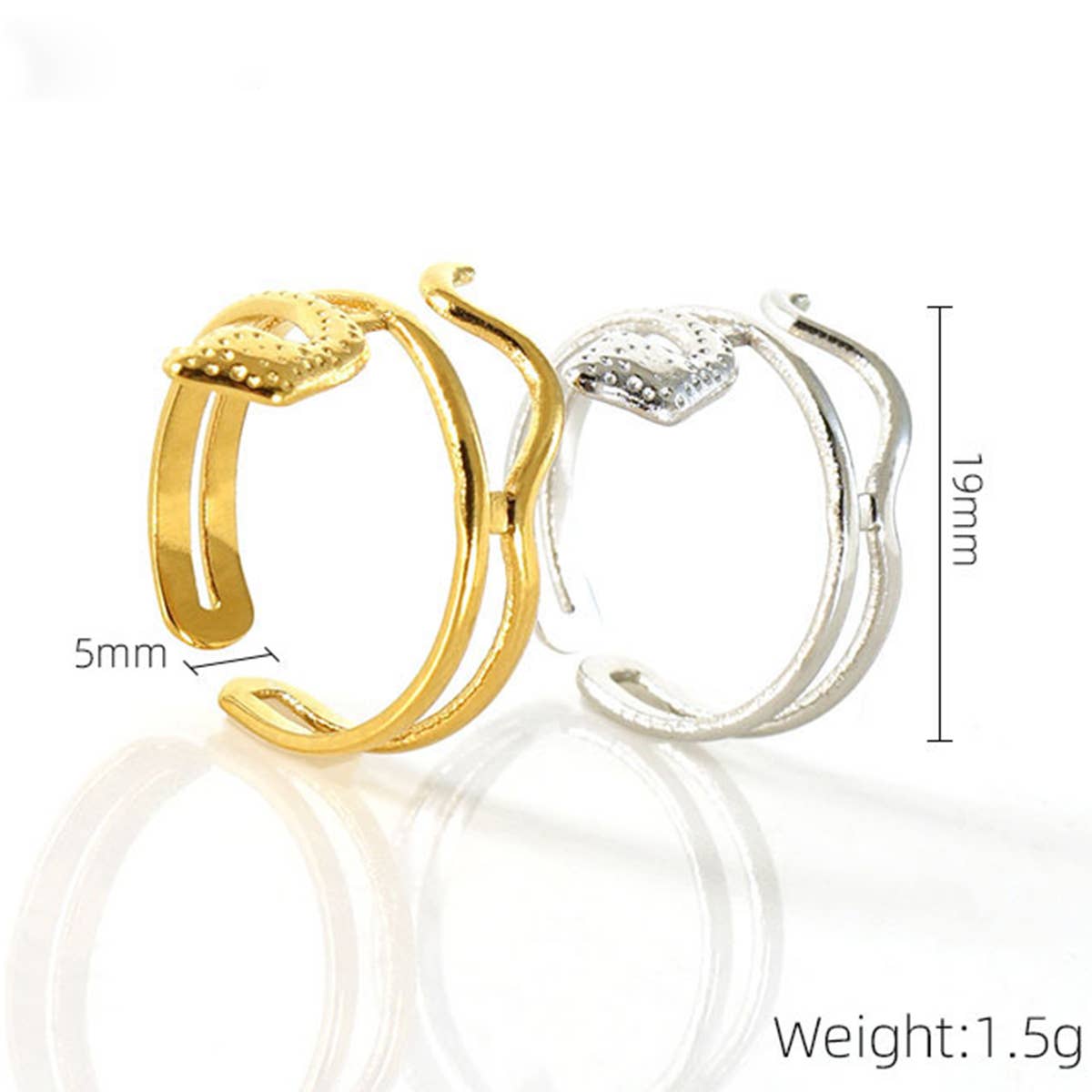 18K Stainless Steel Cold Wind Snake Ring_Cwaje2778