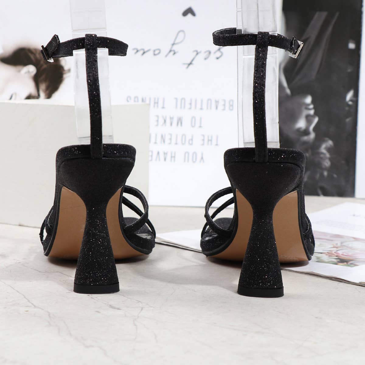 CROSS STRAP SEQUIN STILETTO SANDALS_CWSHS0572