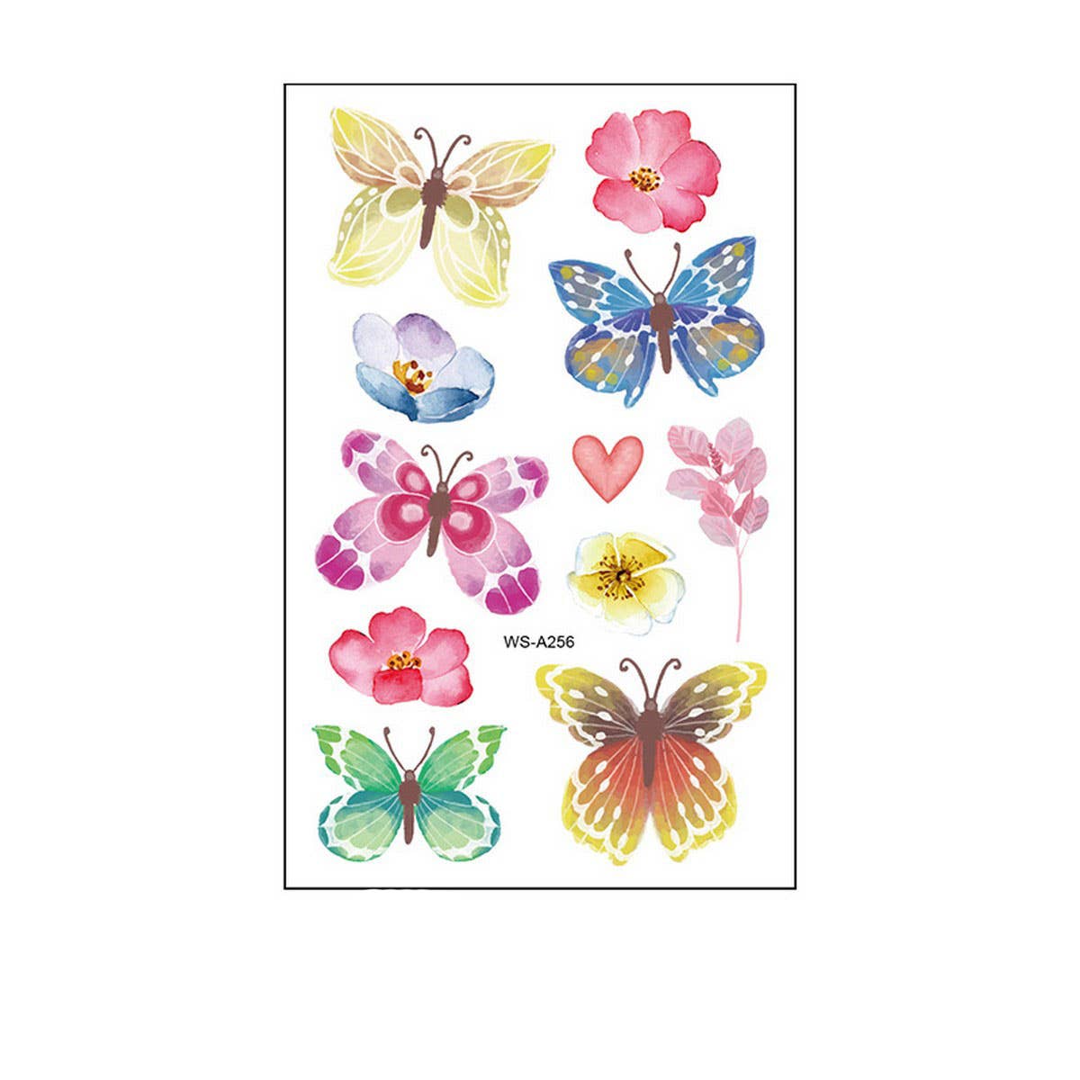 Waterproof Kids Cute Watercolor Butterfly Tattoos_Cwmm8255