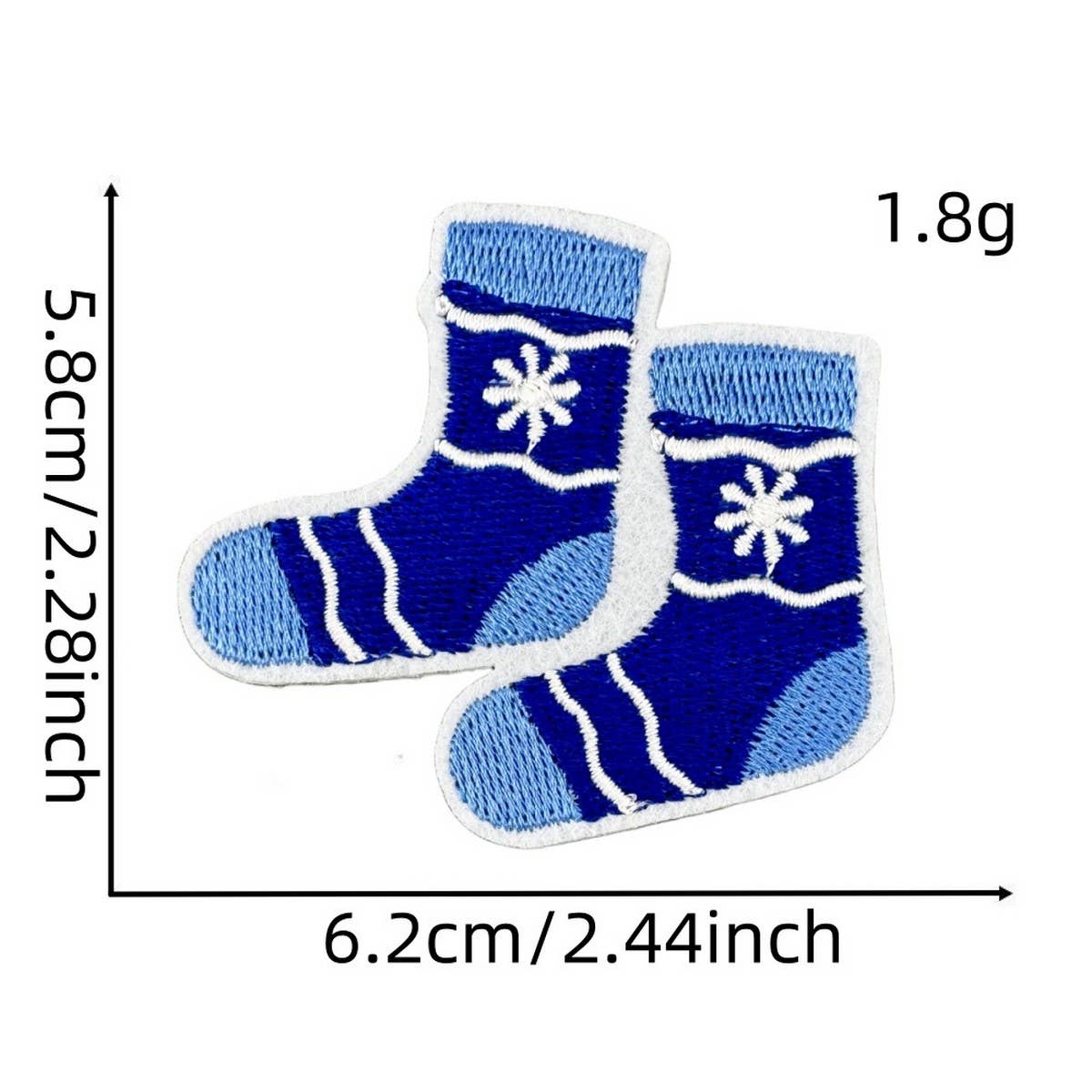 Winter Blue Christmas Graffiti Embroidered Patch_Cwmm4028