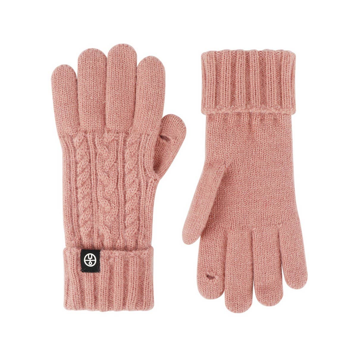 CONTRAST COLOR WOOL KNITTED JACQUARD WARM GLOVES_CWMM2879