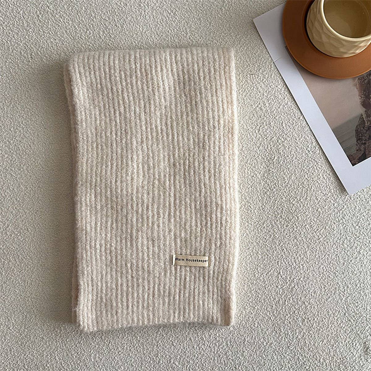 Winter Solid Wool Blend Scarf Soft And Versatile_Cwasc2286