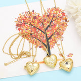 GOLD HEART SHAPED PENDANT NECKLACE_CWAJE0918