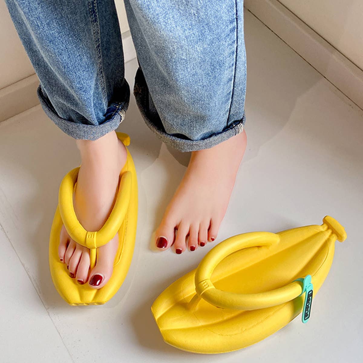 EVA NEW BANANA FLIP FLOPS SOFT AND COMFORTABLE_CWSHS0681