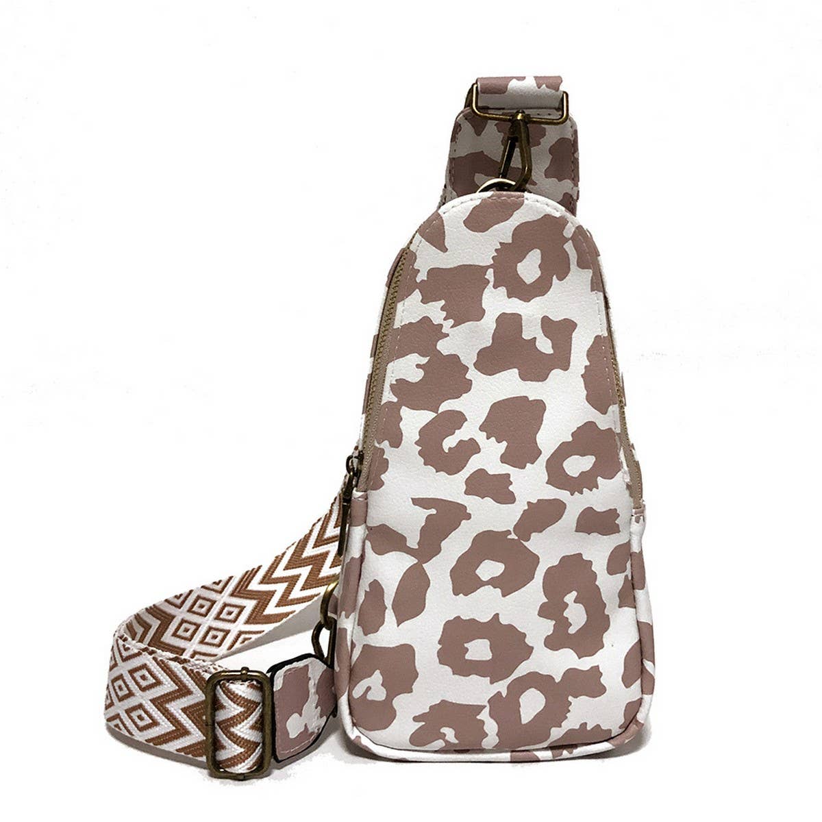 Leopard Print Outdoor Sport Backpack Crossbody Bag_Cwab1398