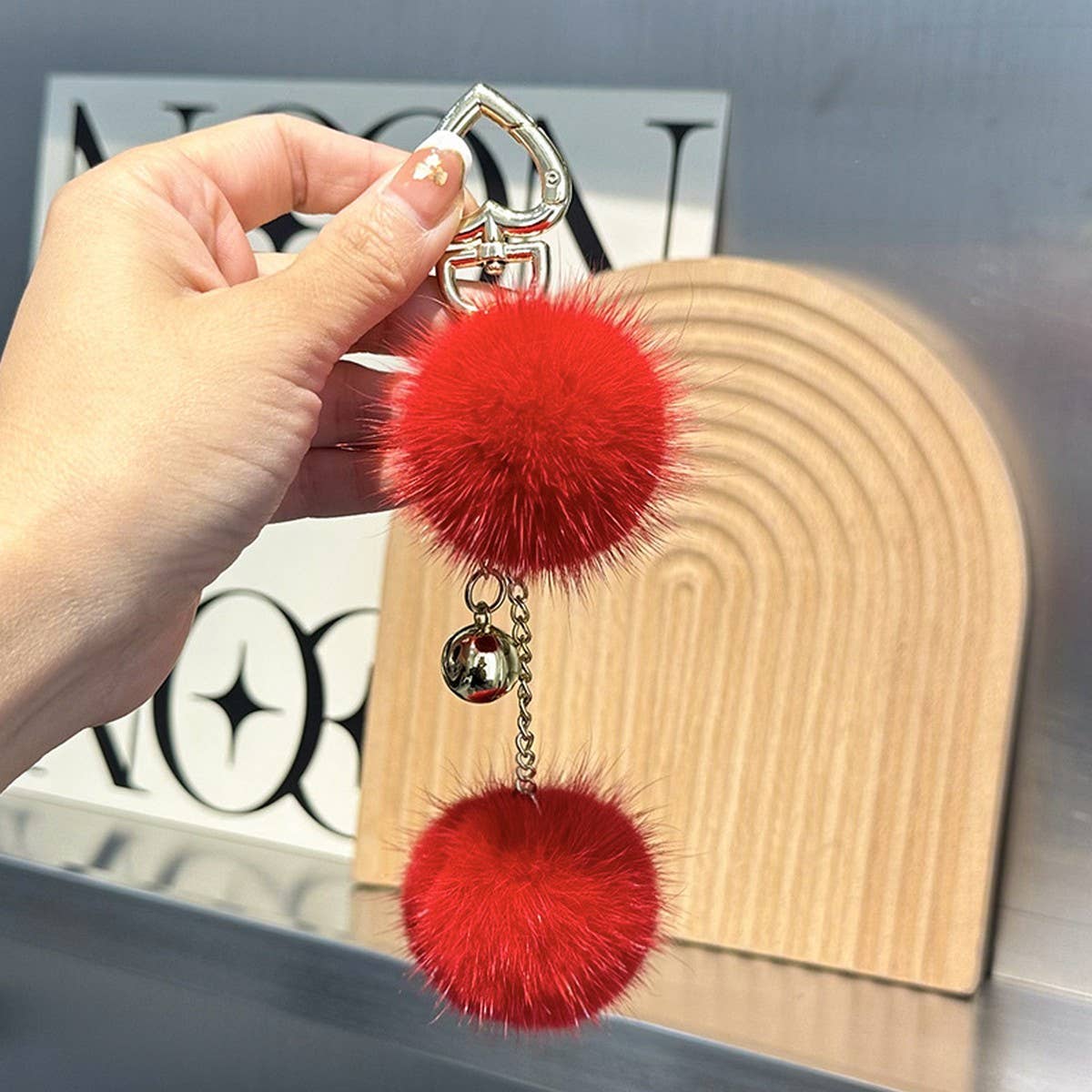 CUTE FUR BALL PENDANT BAG ORNAMENT CAR KEYCHAIN_CWMM2517