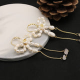 NATURAL FRESHWATER PEARL TASSEL BUTTERFLY EARRINGS_CWAJE3788