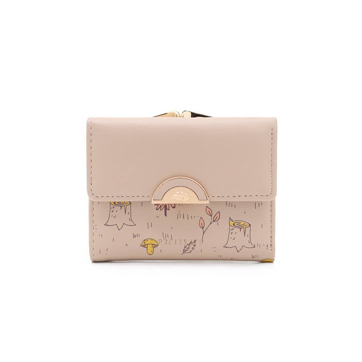 Spring Print 3-Fold Coin Clip Mini Wallet_Cwab06262
