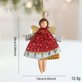 RUSTIC IRON ANGEL SANTA SNOWMAN TREE HANGING_CWMM9765