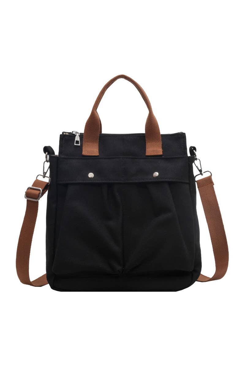 Wrinkled Pocket Large Canvas Messenger Bag_Cuab0100
