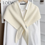 Solid Cross Triangle Shawl Casual Wrap_Cwov00265