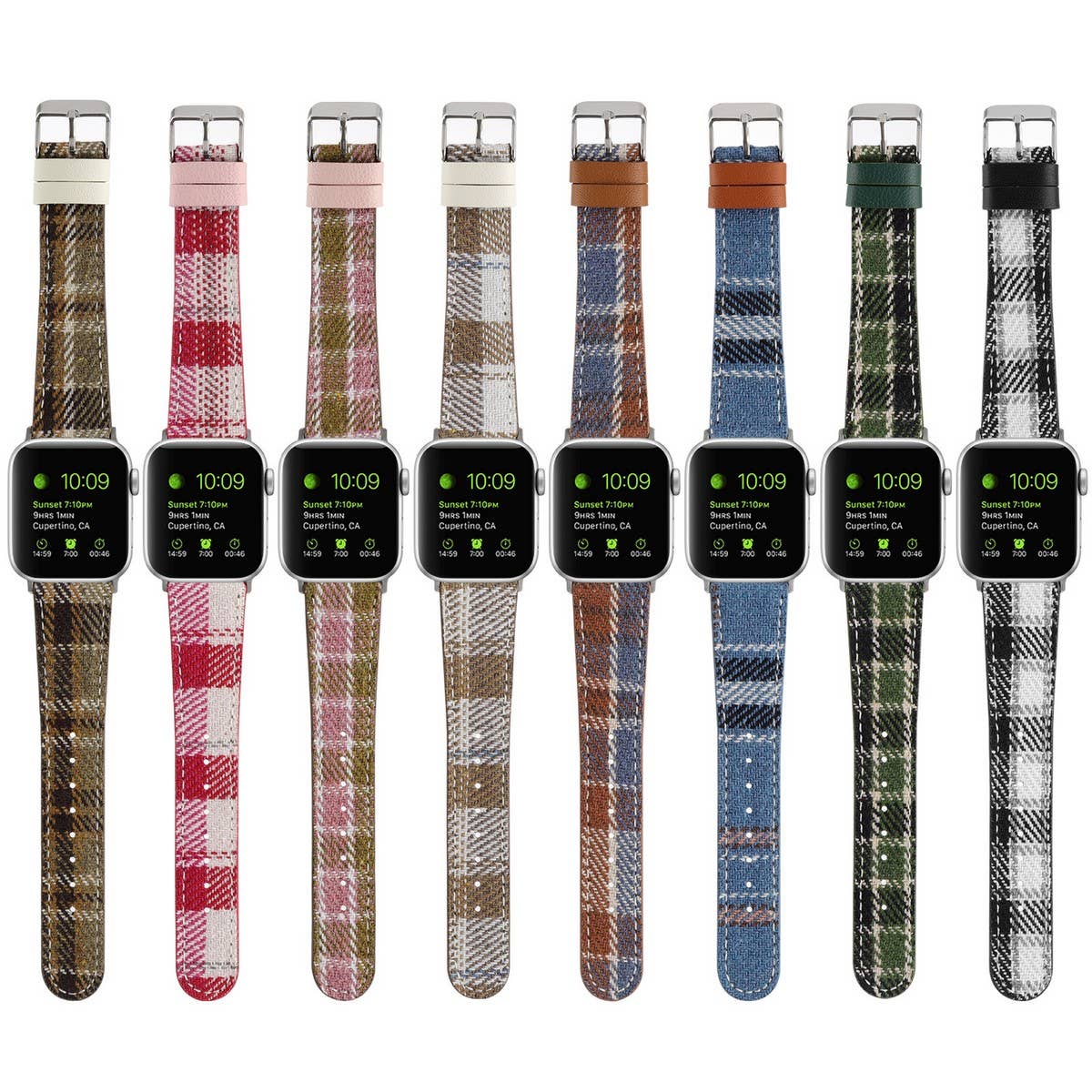 IWATCH8 1 PLUSH CHECKERED LEATHER STRAP_CWWW0049