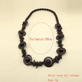 COCONUT WOOD BEAD SINGLE LAYER SWEATER CHAIN_CWMM4925