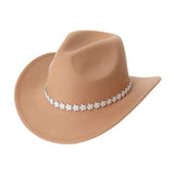 Western Party Felt Fedora Hat For Men And Women_Cwah3638