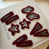Velvet Triangle Hollow Bb Clip Chic Hairpin_Cwaha07970