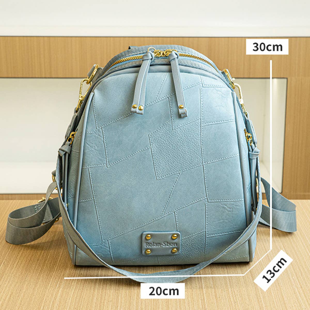 STITCHING EMBOSSED LARGE CAPACITY BACKPACK_CWAB2989
