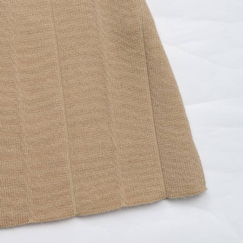 Temperament Pleated Pleated Knitted Skirt